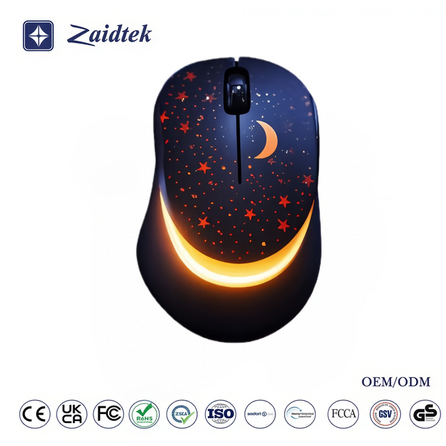 Rechargeable Dual-mode Wireless Mouse with Starry Sky Design for Office and Home Use