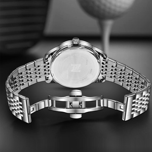 Relojes de Pulsera para Hombre <span class=keywords><strong>N981</strong></span> Never Stop Luminous Calendar Date Quartz, Caja de Acero Inoxidable Negra, Azul y Plateada, Resistentes al Agua - Product Image 6