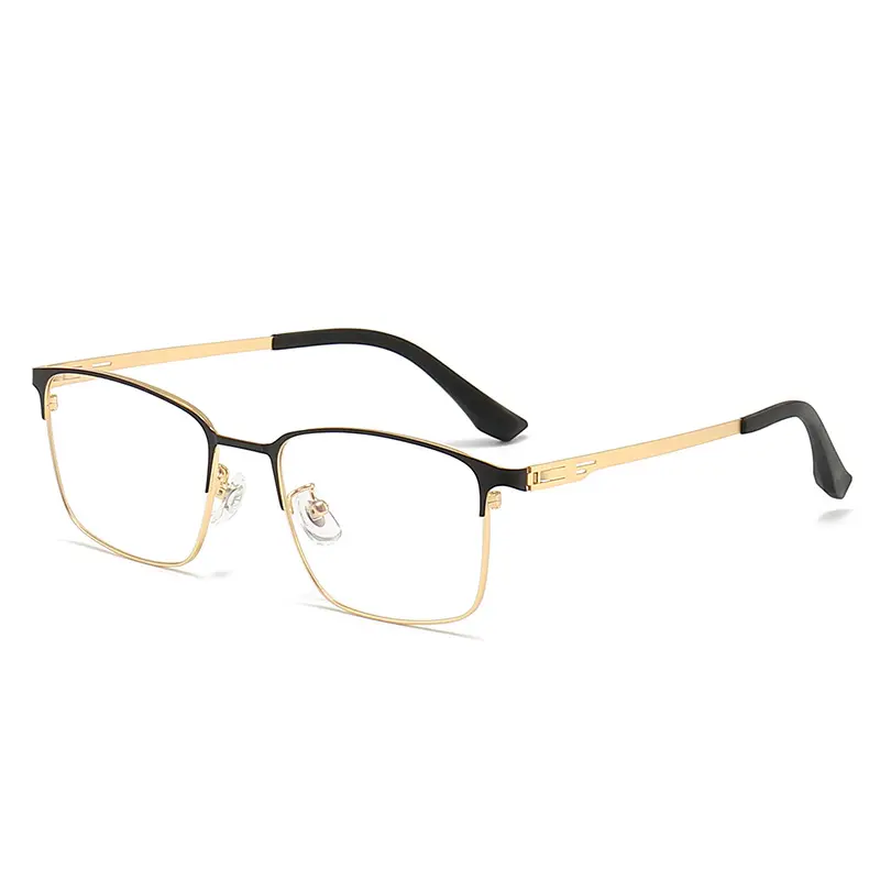 6117 निकट दृष्टि ऑप्टिकल आधा फ्रेम विरोधी नीले प्रकाश Eyewear पुरुषों व्यापार शुद्ध टाइटेनियम चश्मा रिम चश्मा फ्रेम चश्मा पढ़ना