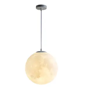 Nouvelle salle à manger 3D Globe impression pendentif éclairage Design moderne lune lustre personnalité créé artistique lustre suspension