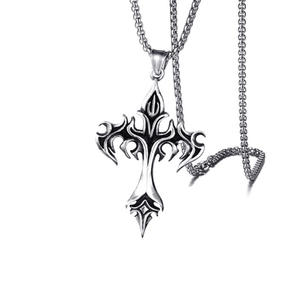 Collier pendentif en acier inoxydable, style hip-hop punk sportif, avec motif <span class=keywords><strong>de</strong></span> cheval, <span class=keywords><strong>de</strong></span> crâne et <span class=keywords><strong>de</strong></span> croix, pour jeunes artistes, unisexe, tendance en Europe et en Amérique - Product Image 6