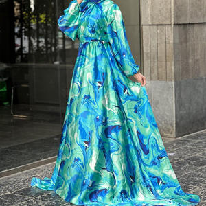 2025 estate abito lungo stampato alla caviglia LR723 europea americana mediorientale pura bellezza disponibile su AliExpress - Product Image 5