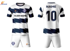 Penjualan Langsung Produsen Jersey Sepak Bola Pria Berkualitas Tinggi Setelan Latihan Bernapas Lengan Pendek 100% Poliester Semua Musim - Product Image 2
