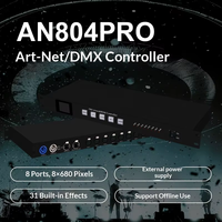 Contrôleur Art-Net & DMX prenant en charge la transmission DMXSPI, console d'extension de réseau d'éclairage de scène, 256 couleurs, 110-220V