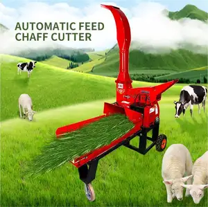 Automatic feed belt silage hay straw stalk grass forage chopper crusher machine chaff cutter machine for animal feed 15 ton/h