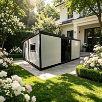 Maison préfabriquée extensible à 2 chambres, maison mobile moderne de type conteneur pour habitation, bureau, hôpital, villa