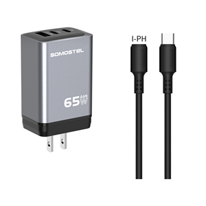 Cargador de Pared Somostel SMS-Q99 con Cable Tipo C de Carga Rápida PD de 65W, Colorido, para <span class=keywords><strong>iPhone</strong></span>, Cargadores para Celulares - Product Image 5
