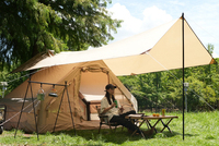 Luxe Glamping Pliant Portable Camping En Plein Air Randonnée Pique-Nique Gonflable Étanche Air Gonflage Banquet Famille Tente pour Événement