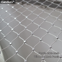 Protection contre les chutes en façade, maille de câbles architecturale, maille de câbles en acier inoxydable