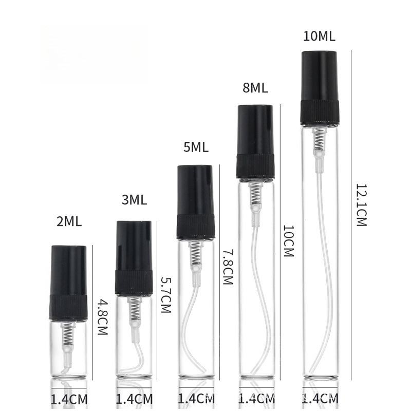 Clear Bottle With Black Spray Lid