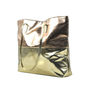 Sac fourre-tout en étain bruni et cuivre métallisé PU Goldwyn pour femme avec fermeture ouverte pour l'été/hiver Shopping & Voyage - Product Image 4
