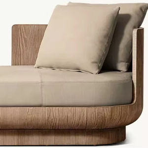 Tabouret en cuir simple à coussin en mousse de polyuréthane d'intérieur de luxe à haute résilience - Product Image 1