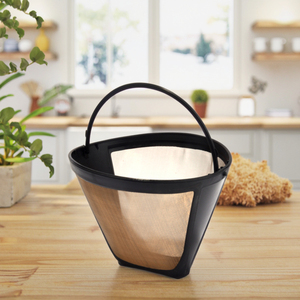 Filtre à <span class=keywords><strong>café</strong></span> réutilisable de style cône pour DCC-450 cafetières <span class=keywords><strong>Cuisinart</strong></span>, universel convient à la plupart des marques de cafetières à panier de 4 à 5 tasses - Product Image 1