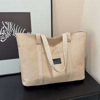 Sac fourre-tout en toile écologique avec poignées renforcées, poche frontale et larges bretelles – Idéal pour le quotidien, disponible en gros
