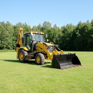 मुफ्त शिपिंग 4x4 बैकहोई पृथ्वी-चलती मशीनरी डीजल फ्रंट लोडर और बैकहोए ट्रैक्टर मिनी तौबल सामने वाला - Product Image 4