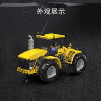 17081 Tractor de Ingeniería Eléctrico con Control Remoto Challenger, Juguete Educativo de Bloques de Construcción DIY para Niños