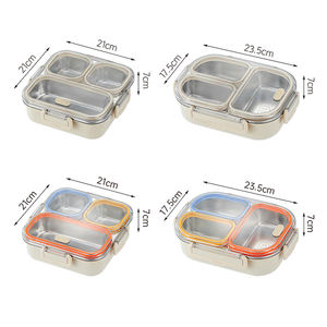 Boîte à lunch YUEDISI pour la maison, 3 compartiments, boîte à lunch à emporter, boîtes à lunch en acier inoxydable 304, boîte à lunch pour enfants pour l'école - Product Image 6