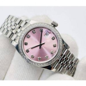 Montre de luxe en moissanite de haute qualité, montre automatique mécanique avec calendrier pour femmes, montres-bracelets en acier inoxydable tendance - Product Image 5
