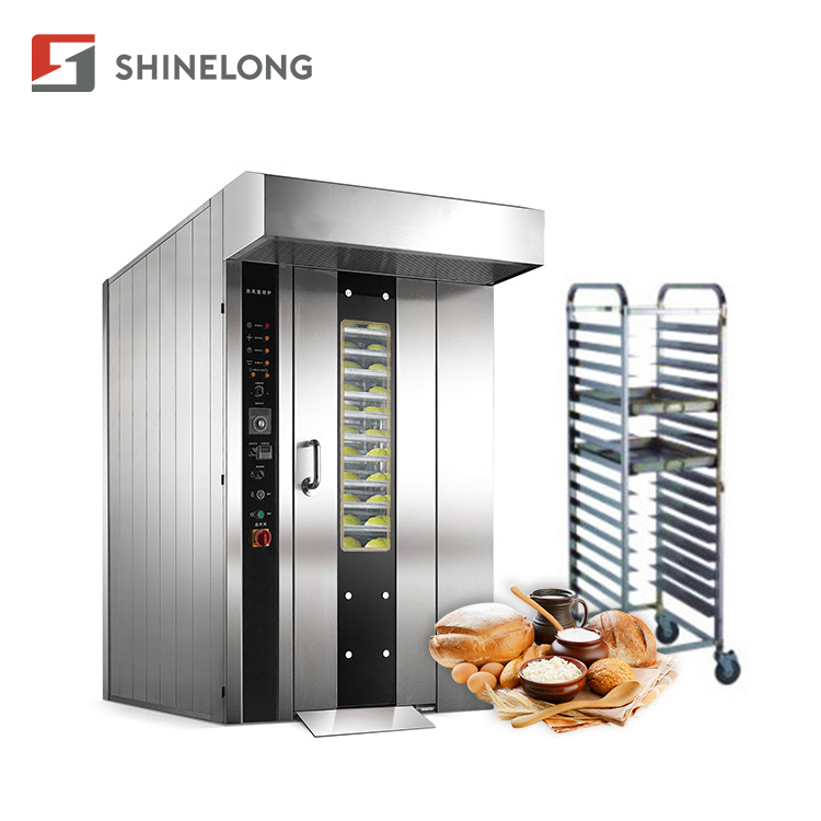 Top Rotating Convection Oven 16 Tray 32 Tray Gas / Electric / Diesel Rotary Oven for Professional Bakery