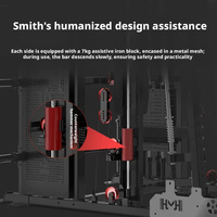 Machine Smith multifonctionnelle de haute qualité avec rack de musculation et crossover par câble, pour usage commercial et domestique, pour squats et développés couchés, charge maximale 2000 kg