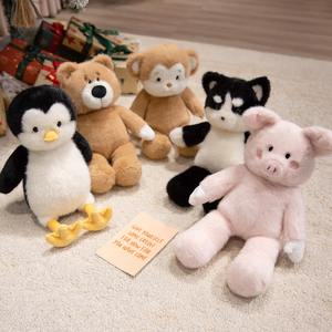 OEM ODM Niedliche Pinguin-Bär Plüschtiere 38cm Stofftier Affe Husky Schwein Superweiche Plüsch PP Baumwolle Spielzeuge - Product Image 1