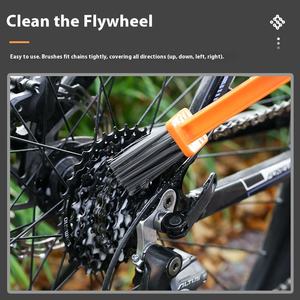 Nettoyeur de chaîne de vélo portable à double tête, brosse à chaîne de moto multifonctionnelle en ABS - Product Image 4
