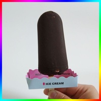 Plateaux en carton pliables en forme de bateau pour glaces, imprimés offset, avec logo personnalisé, conformes aux normes alimentaires