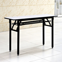 Table pliante moderne à double niveau pour l'extérieur, l'apprentissage et les devoirs, avec pieds métalliques réglables et conception à double ressort