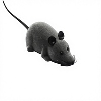 Souris en peluche interactive sans fil réaliste à télécommande pour chats et chiens, mouvements avant/arrière, jouet d'intérieur pour animaux de compagnie