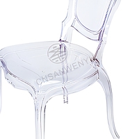 Chaises de princesse en acrylique transparent en gros pour mariages, banquets d'hôtel, dîners, événements en plein air et réceptions