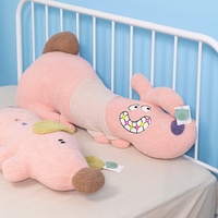 Coussin en peluche long et mignon en forme de chien Teckel, poupée douce en forme de chien saucisse, coussin corporel en peluche coloré de dessin animé pour la décoration