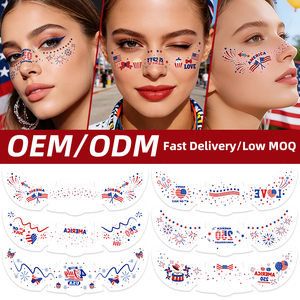 U.<strong>S</strong>. Independence Day Custom Printed Non Toxic Washable Freckles Face Metallic <strong>Tattoo</strong> Sticker Temporary Freckles <strong>Tattoo</strong> - Product Image 1