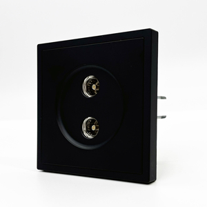 Plaque murale en acier ignifuge A6 Q pour câble coaxial bronze, <span class=keywords><strong>double</strong></span> port, <span class=keywords><strong>prise</strong></span> murale TV pour télévision - Product Image 2