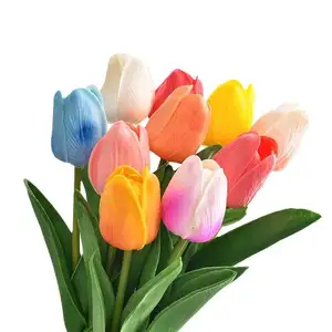 52 cm künstliche Haus-Gärtedekoration farbige Tulpen Hersteller verkaufen neue künstliche Blumenarrangements