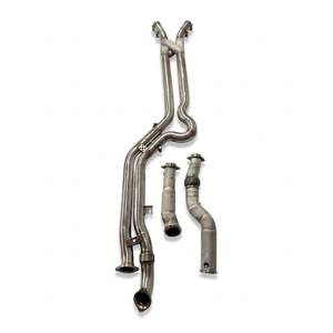 Tubería en Z de Acero Inoxidable SS304 con Acabado Espejo y Escudo Térmico, Tubos Delanteros para M2 G87 M3 G80 M4 G82 S58, Kit de Sistema de Escape para Carreras - Product Image 1