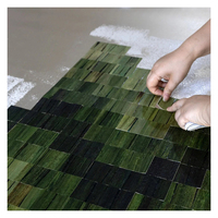Panneaux muraux décoratifs écologiques en feuilles naturelles, dalles de revêtement mural de luxe pour décors intérieurs