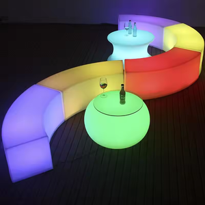 Sillas luminosas para eventos, sillas <span class=keywords><strong>de</strong></span> bar <span class=keywords><strong>de</strong></span> <span class=keywords><strong>playa</strong></span>, juegos <span class=keywords><strong>de</strong></span> muebles solares para exteriores, Banco curvo iluminado LED que cambia <span class=keywords><strong>de</strong></span> Color a prueba <span class=keywords><strong>de</strong></span> agua - Product Image 5