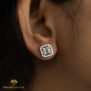 Elegantes Pendientes de Diamantes con Doble Halo, 0.58 Ct, Diamantes Naturales o de Laboratorio en Oro Sólido de 14K o 18K, Regalo de Boda para Mujer - Product Image 5