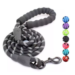 Stok Tersedia Tali Anjing Mewah Bahan Nylon Reflektif Custom untuk Anjing Sedang dan Besar Daya Tarik Kuat Model Fashion Dapat Disesuaikan Solid Gratis - Product Image 1