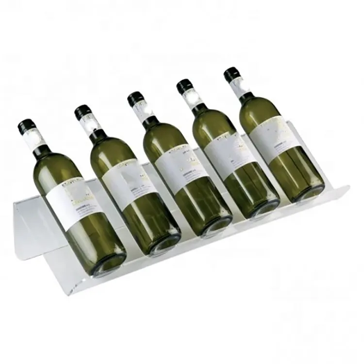 زجاجة نبيذ حامل كومة كأس نبيذ من الأكريليك رف شاشة 9 زجاجات نبيذ عرض القضية المزود