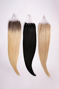 Việt Nam <span class=keywords><strong>Remy</strong></span> H6 lông tóc mở rộng <span class=keywords><strong>micro</strong></span> handtied lông sợi ngang vòng tóc thẳng vô hình con người tóc mở rộng - Product Image 3