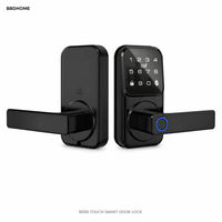 Serrure de porte intelligente avec clavier, empreinte digitale, mot de passe, carte, verrouillage automatique, sans clé, pour maison, porte en bois ou en acier