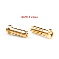 Connecteur banane mâle en laiton Amass 40A, connecteur à balle 4 mm/5 mm, soudage à 90 degrés, pièce pour moteur ESC RC, pièces pour avion RC