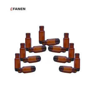 Fanen 1.5ml yüksek kurtarma Amber HPLC flakon laboratuvar cam kromatografik örnek şişeler