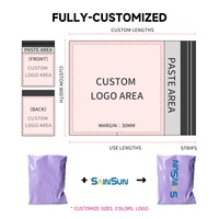 Sacs d'expédition imperméables pour courrier, enveloppes d'expédition, sacs en polyéthylène, logo personnalisé imprimé, sacs postaux en polyéthylène