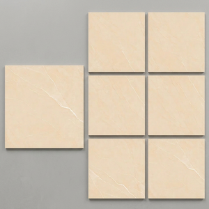 Lapis Crema 800x800mm Polished PGVT GVT Porcelain <b>Tiles</b> Cream Marble Effect Flooring - Product Image 1
