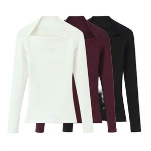 Nouveau T-shirt Jacquard Décontracté à Motifs Géométriques pour Femme, Collection Printemps/Été 2026, Style Européen et Américain, pour Sites Transfrontaliers Indépendants - Product Image 1