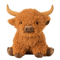 Peluche de vache des Highlands lestée, 16 pouces de haut, douce et adorable, pour bébés de 0 à 24 mois, fabriquée en Chine, cadeau et décoration