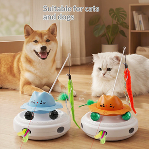 JiaBei Popular Smart Cat Toy Pet Self-Entertainment Gadget Wholesale Sensor Cat Turntable Electric Cat Teaser - Product Image 1