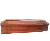 Ataúd Extra Grande de Madera de Álamo Biodegradable Estilo Europeo para Adultos, Resistente a las Grietas, Personalizable, Equipo Mortuorio